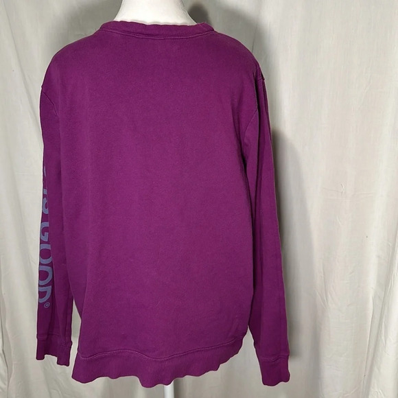 women's purple flower embroidered Life Is Good sweater size large - Picture 2 of 5
